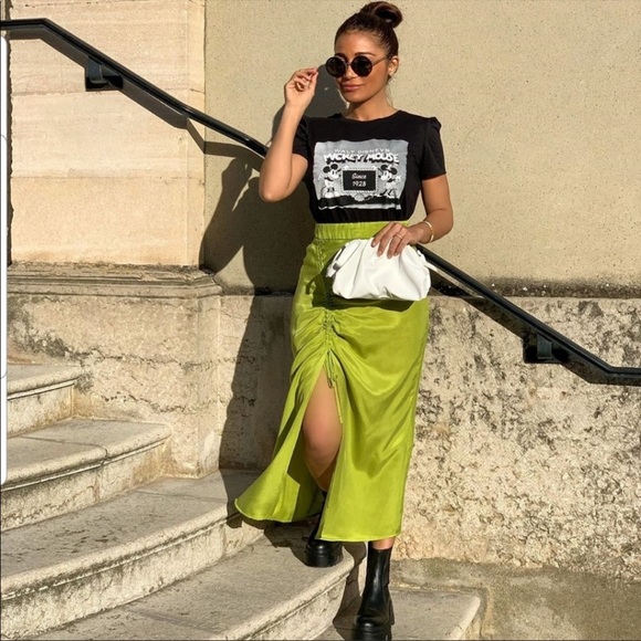 GATHERED MIDI SKIRT TRF - Picture 11 of 14